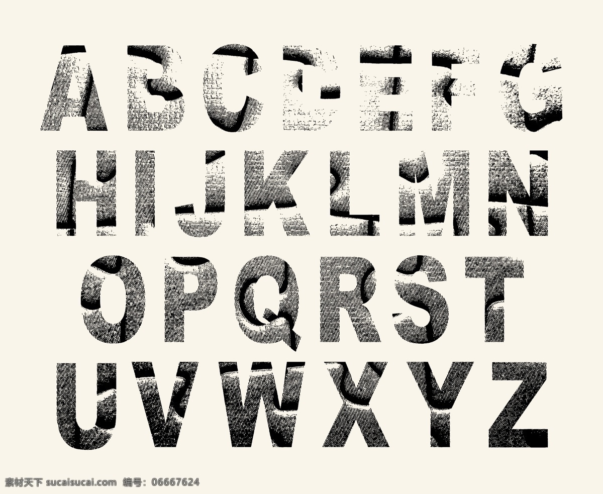 黑色 墨迹 复古 字母 数字 符号 怀旧 字母设计 书画文字 文化艺术 矢量素材 白色