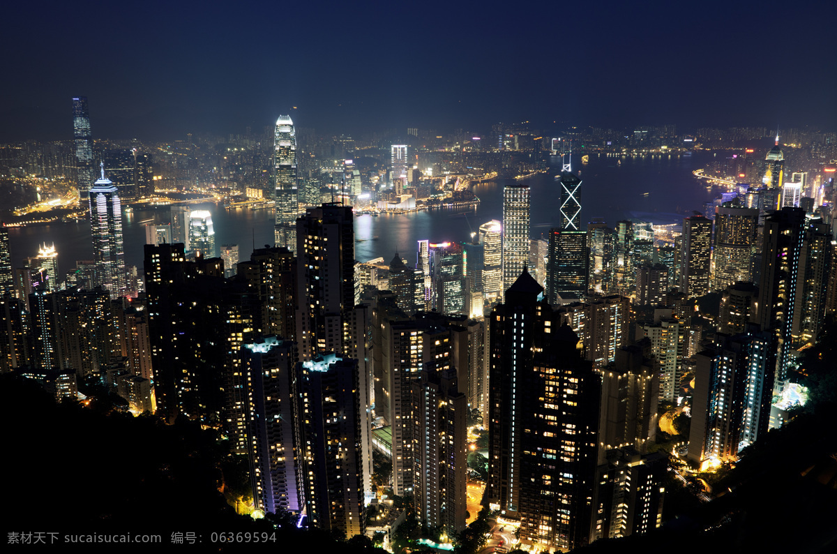 香港夜景 城市夜景 灯光 都市 现代化城市 繁华城市风景 高楼大厦 摩天大楼 建筑摄影 建筑园林