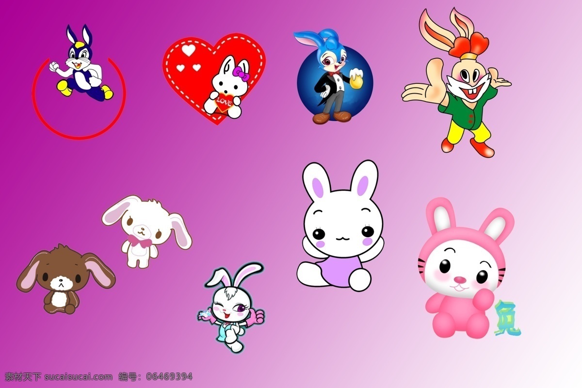 分层 卡通兔子 兔子 兔子素材 小兔子 源文件 源文件库 模板下载 美女兔 玩具兔子 psd源文件