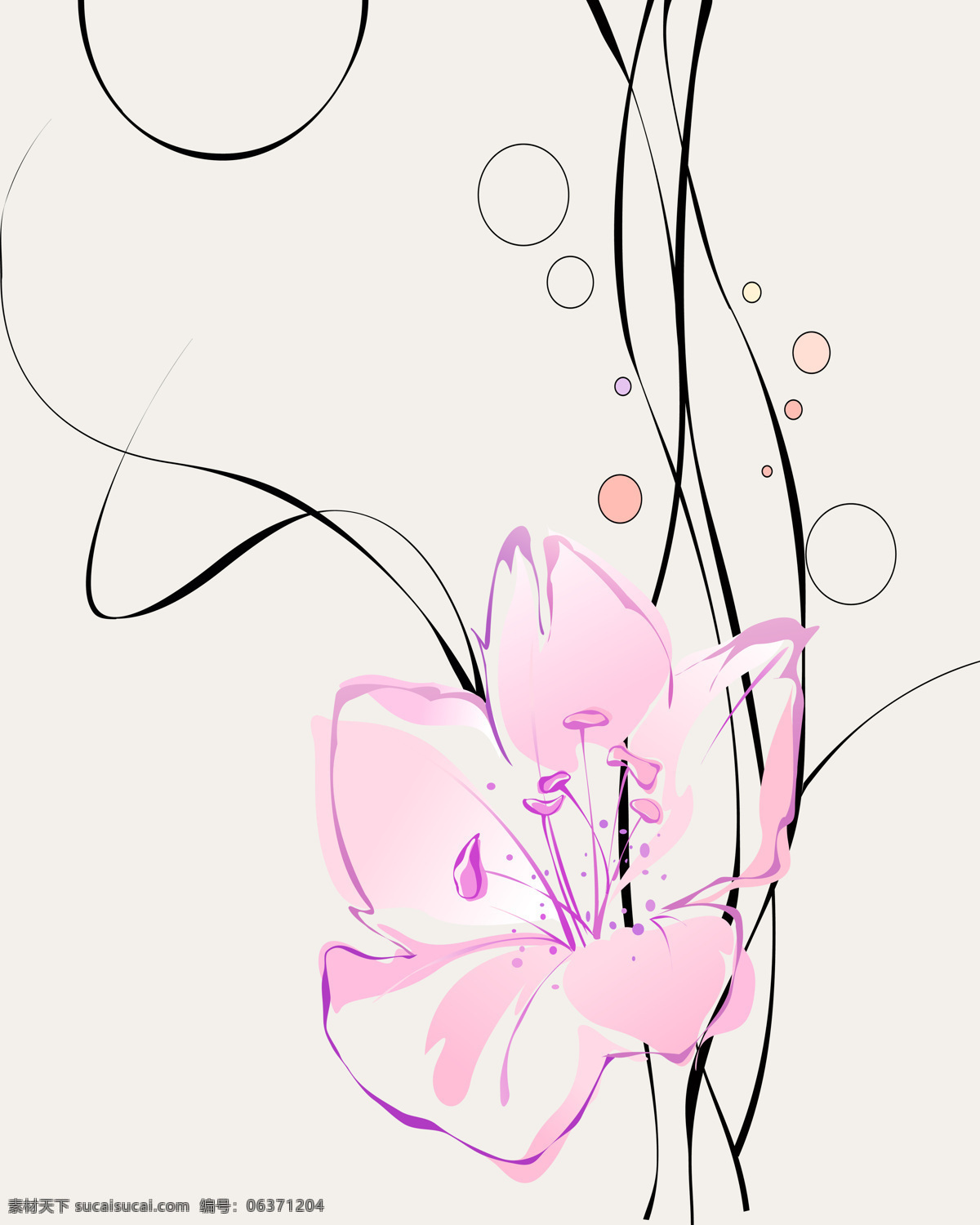 移门 花纹 百合 百合花 底纹边框 花 移门花纹 圆圈 移门图案