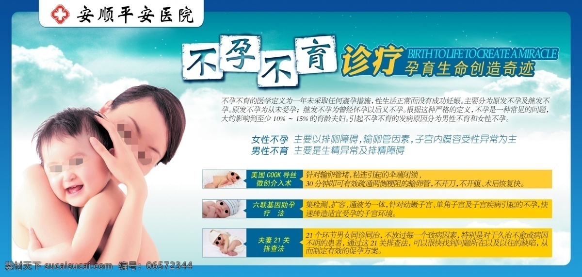不孕不育 展板 cook 导丝 助孕 室内广告设计