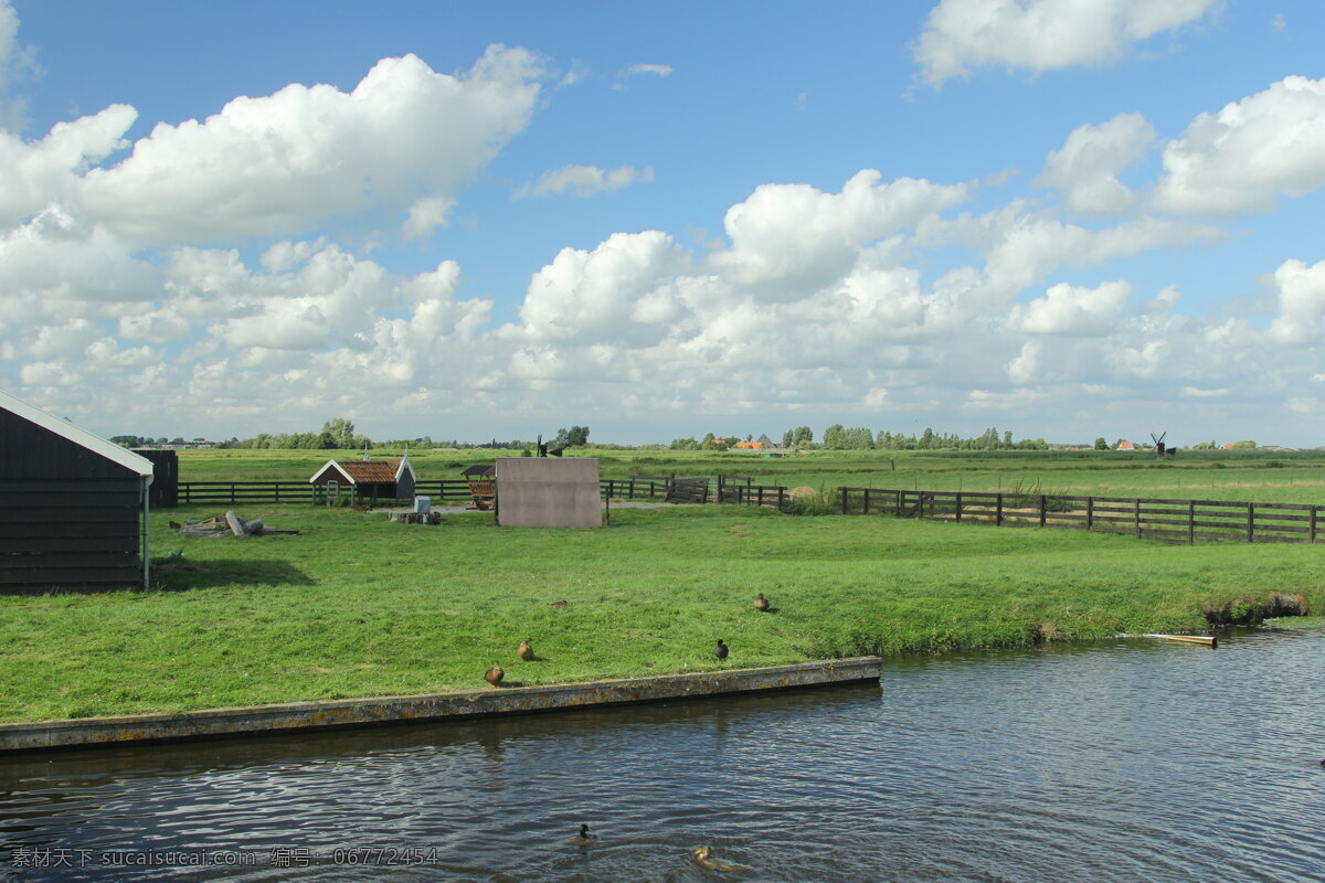 荷兰 风车村 桑斯 安斯 风景