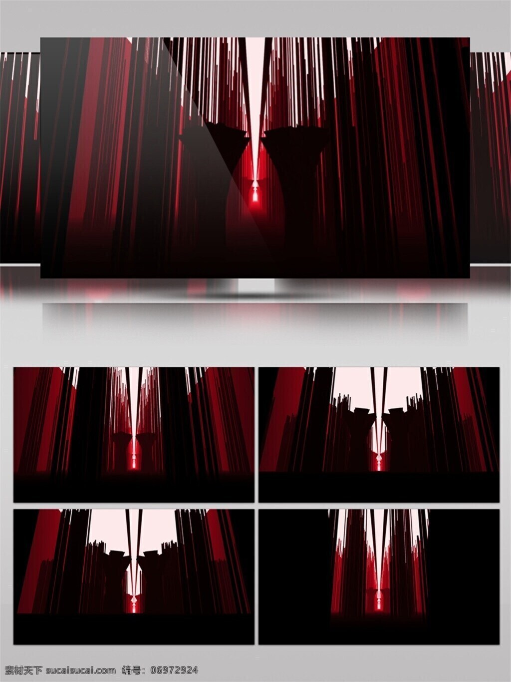 红色 光束 瀑布 视频 高清素材 光景素材 激光 唯美素材