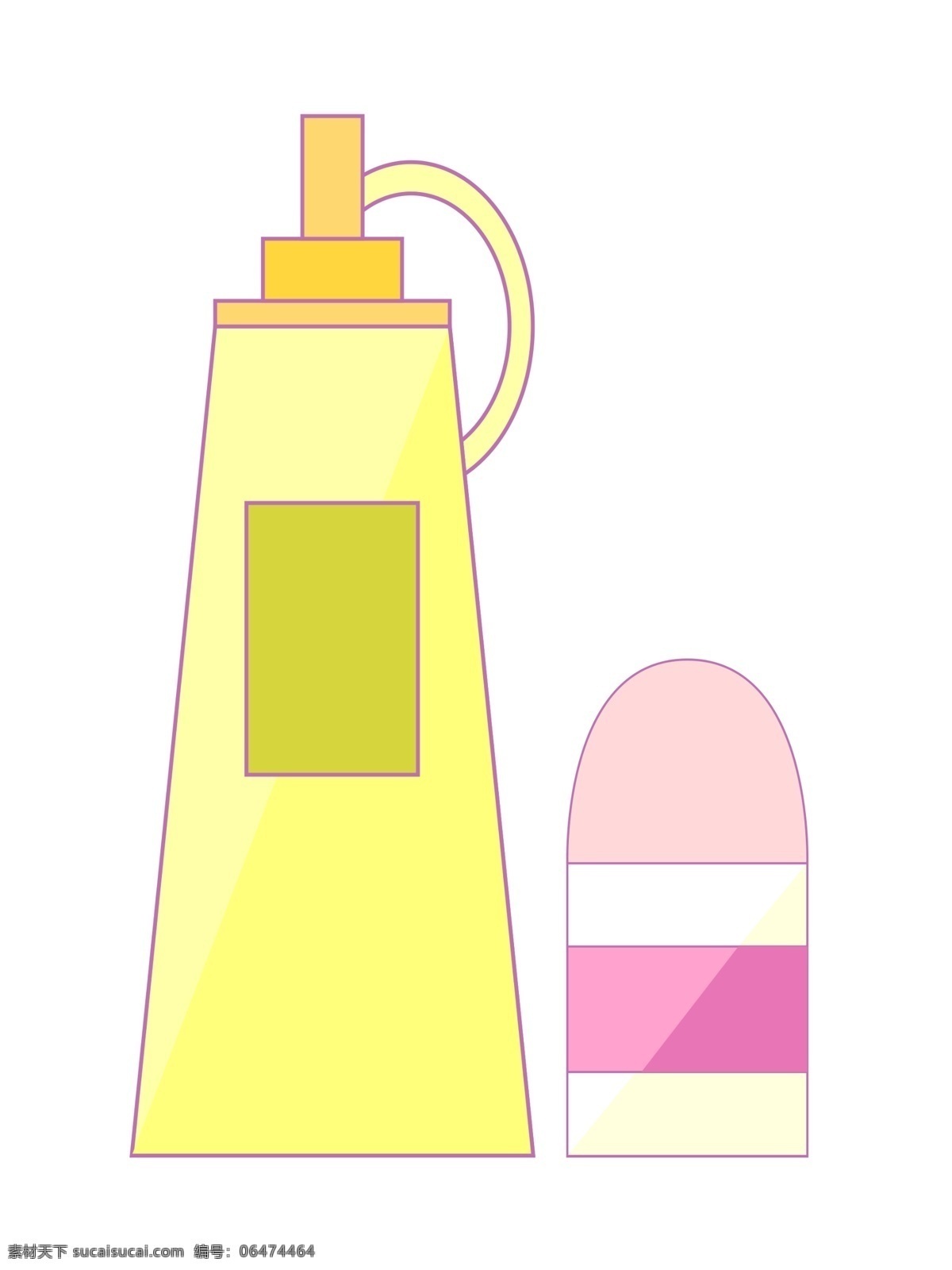 办公 胶水 装饰 插画 黄色的胶水 办公用品 学习用品 粉色橡皮擦 办公室 工具 胶水装饰 卡通插画