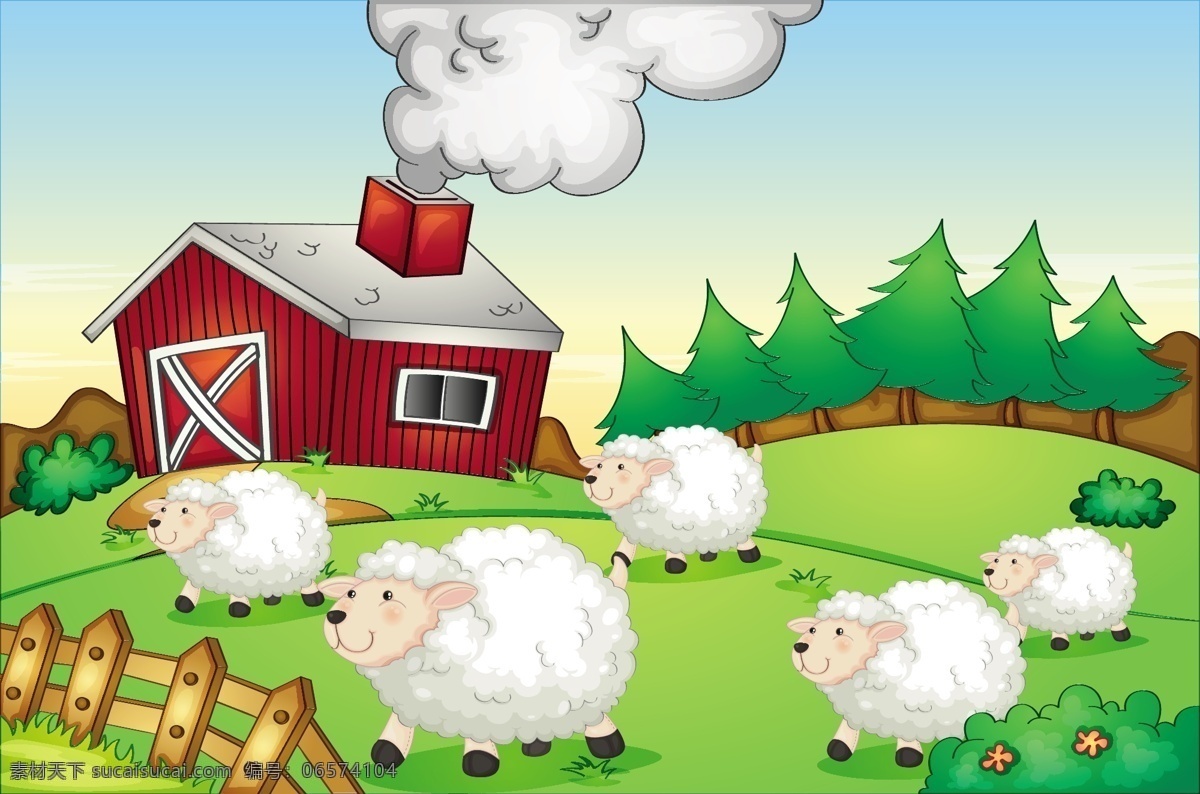 绵羊 卡通动物 卡通羊 羊卡通形象 小羊 平面素材