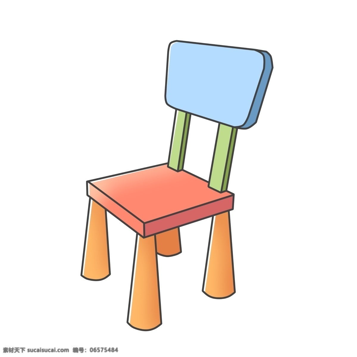 彩色 椅子 装饰 插画 彩色的椅子 漂亮的椅子 儿童椅子 木头椅子 创意椅子 立体椅子 精美椅子