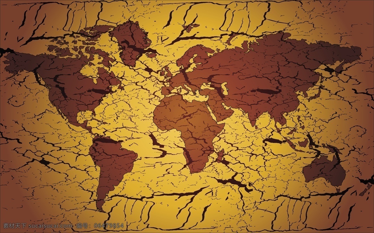 向量 老 地图 怀旧 旧报纸 裂纹 牛皮纸 世界地图 分裂 矢量图 日常生活