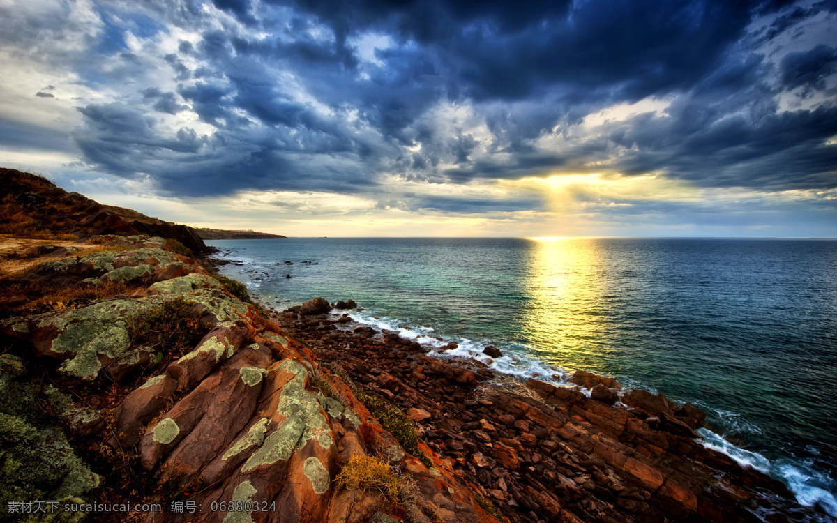 大海 大自然 海边 海水 海滩 蓝天 天空 夕阳 自然 自然风景 自然景观 psd源文件