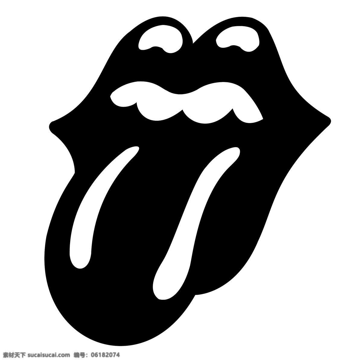 滚石 乐队 舌头 滚动 石头 舌 矢量图 其他矢量图