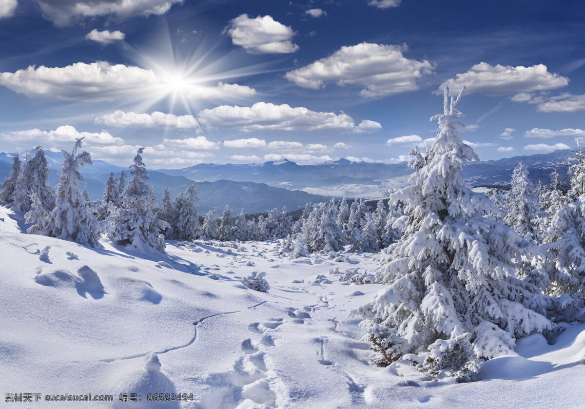 唯美冬季雪景 雪景 冬季雪景 冬雪 下雪 冬天 河流山川 自然景观 自然风景 蓝色