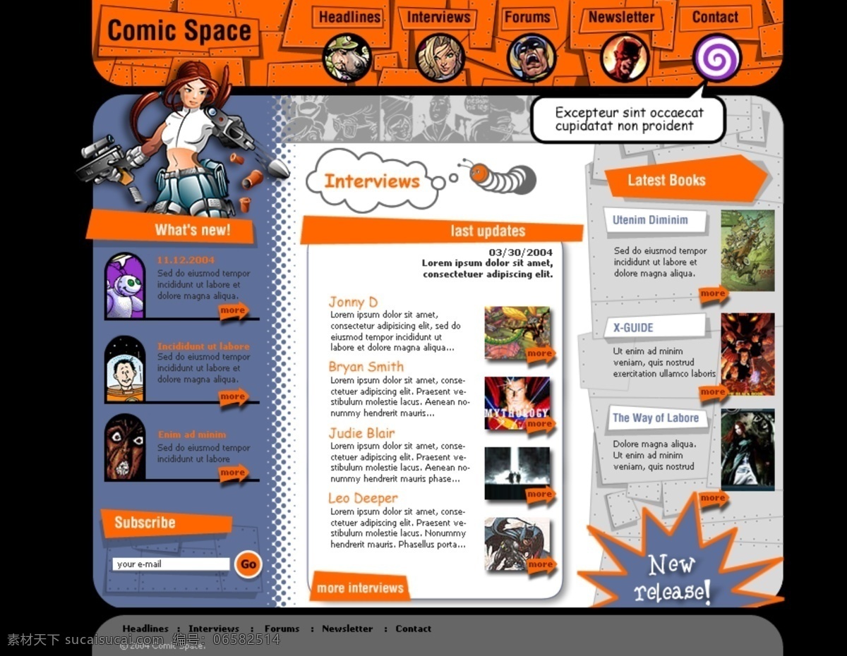动漫网页 动漫网页设计 欧美 网页 风格 网页设计 欧美模板 网页模板 源文件 黑色