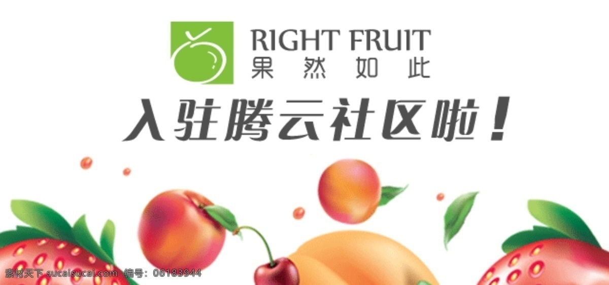 微信头图 逼真水果图片 可爱水果 白色