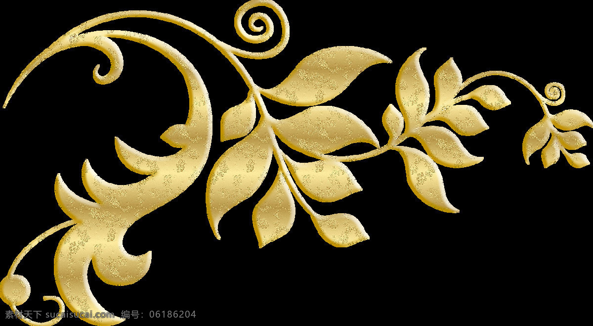 金色 花纹 纹理 立体 装饰 海报 png格式