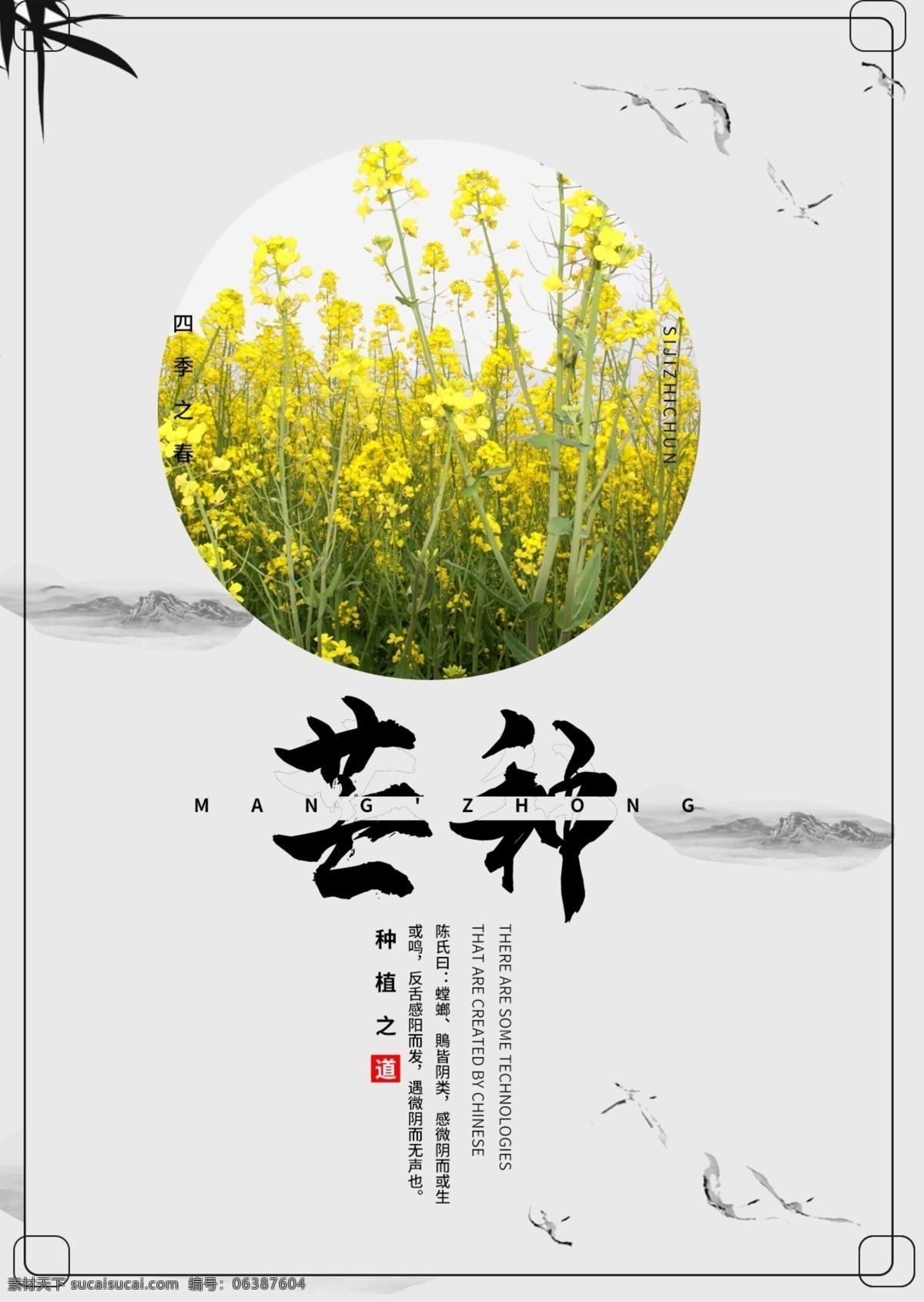 芒种 节日 海报 芒种海报 商用