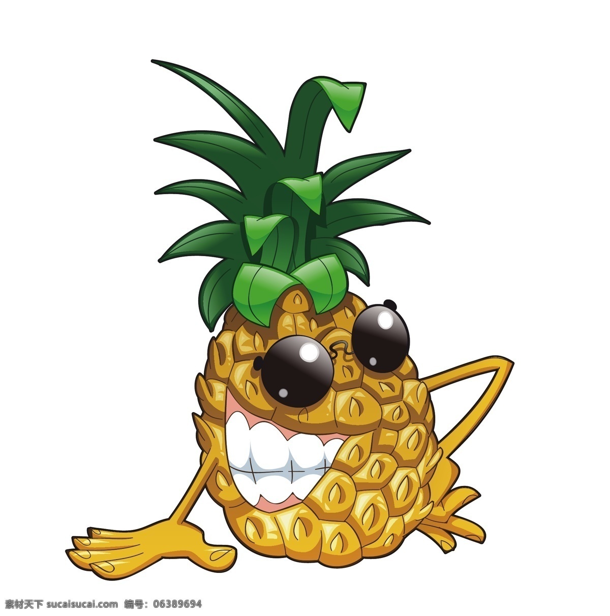 矢量 水果 菠萝 卡通 素材图片 卡通水果 可爱水果 矢量水果