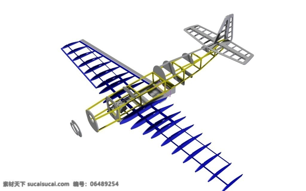 航模 野马 p51d 3d模型素材 其他3d模型