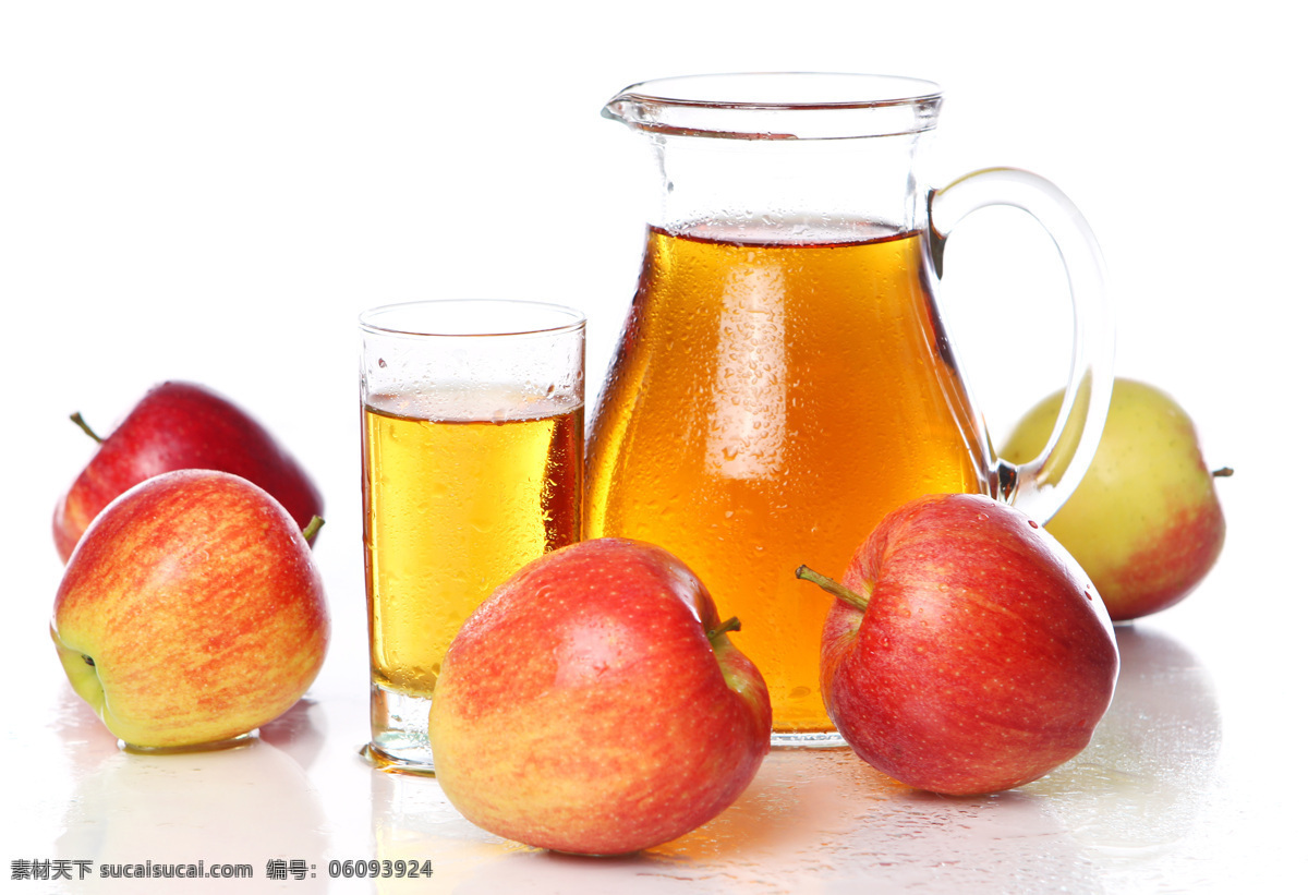 苹果汁 新鲜 水果 果汁 红苹果 桌面 美食 苹果 杯子 水晶杯 饮料 花果摄影图 生物世界