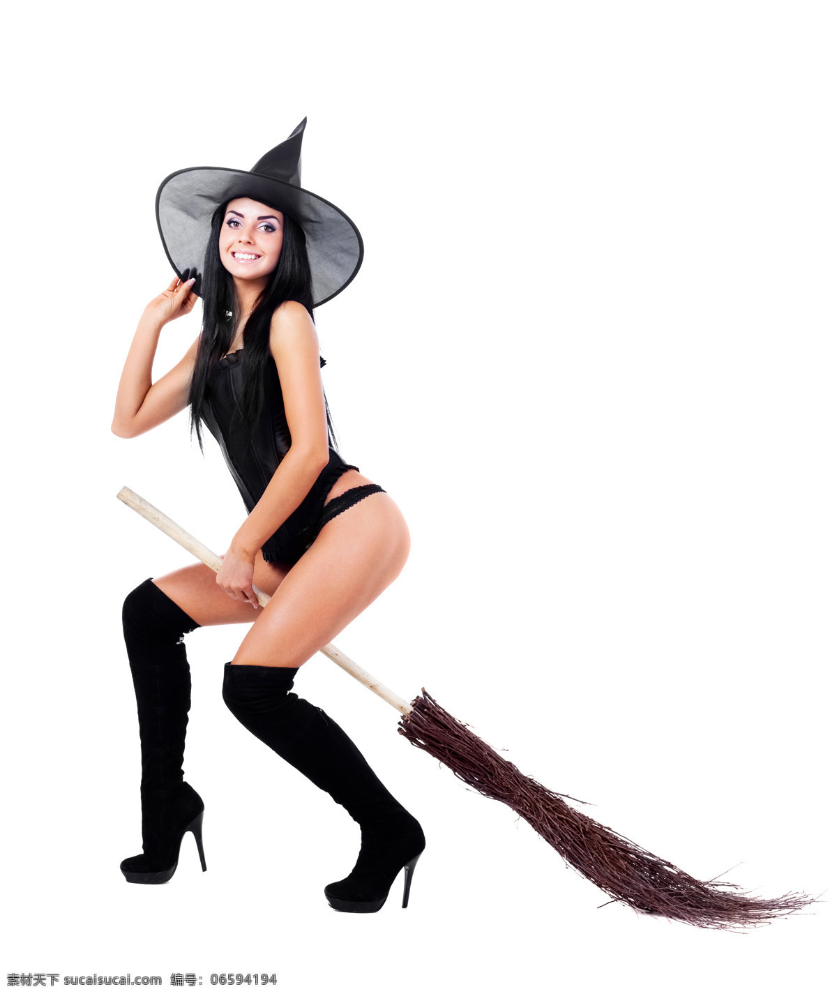 带 女巫 帽 骑 扫把 女人 女巫帽 外国女人 化装 节日庆典 生活百科
