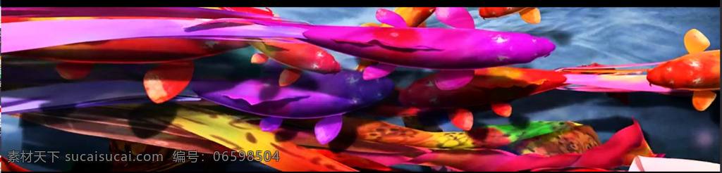 炫丽 花朵 鱼 视频 3d方格动画 花朵生长动画 鱼与布料动画 蜂鸟动画