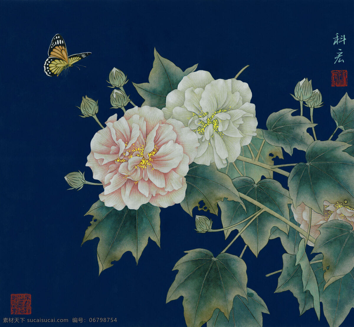 李 科 宏 工笔 芙蓉 高清 图 花香 引 蝶舞 工笔画 字画 国画 走廊挂画 客厅挂画 教室挂画 花鸟画 工笔花鸟 工笔国画 工笔荷花 工笔画欣赏 工笔画素材 文化艺术 绘画书法 高清工笔画 风景