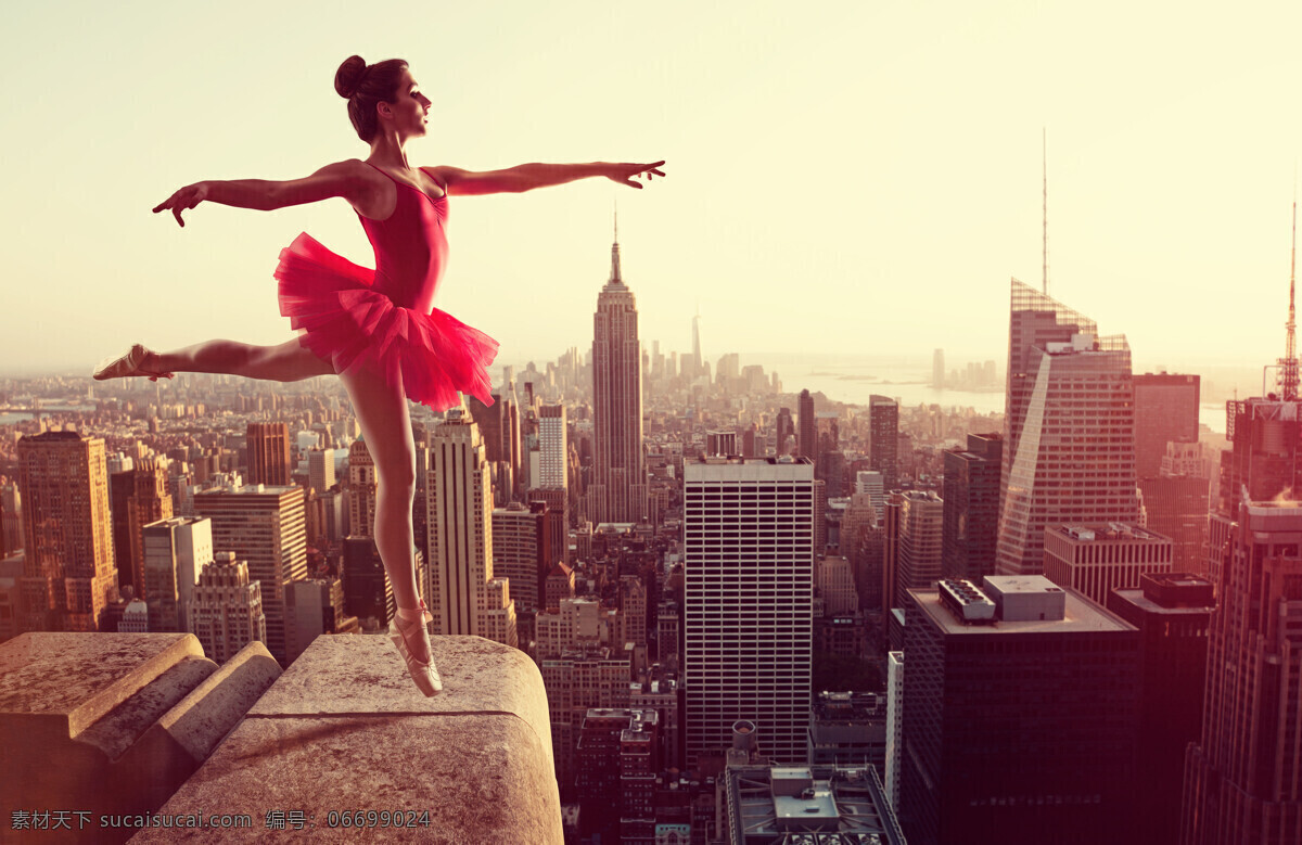 舞蹈 美女 模特 城市 建筑 楼顶 天台 芭蕾 芭蕾舞 动作 优雅 唯美 创意 人物图库 女性女人