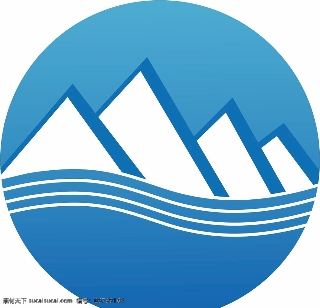 山川 河流 logo 景点 科技 扁平 标志 企业标志 logo设计 标志图标 企业