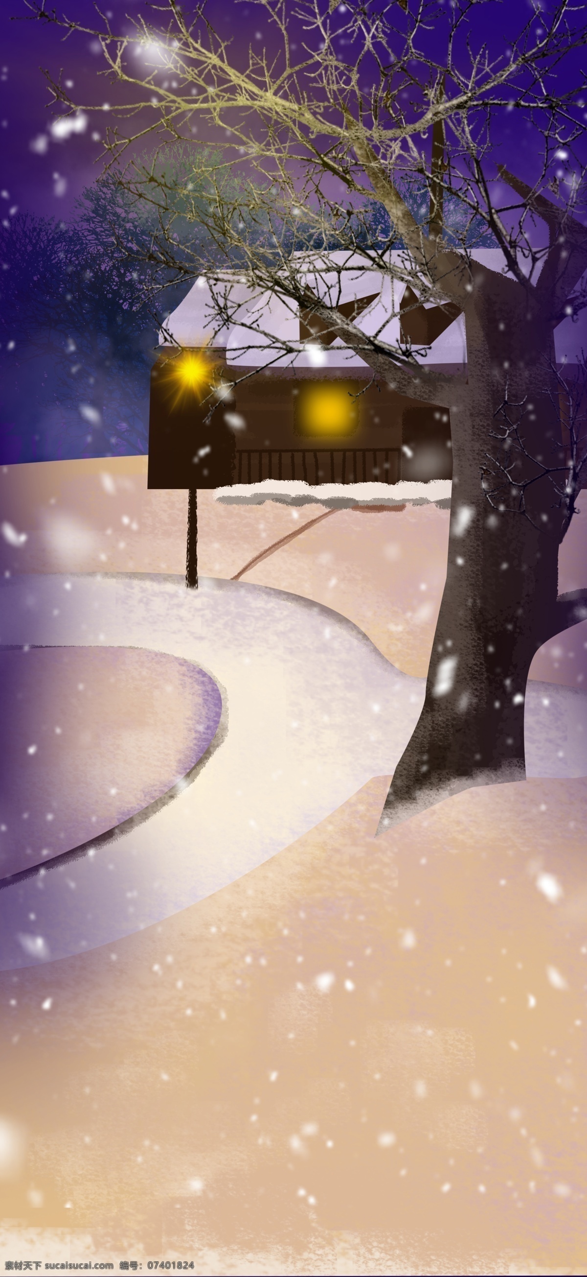 唯美 浪漫 房屋 雪景 背景 雪地 冬至背景 下雪 冬天 冬至节气 传统节气 24节气冬天 冬至背景图