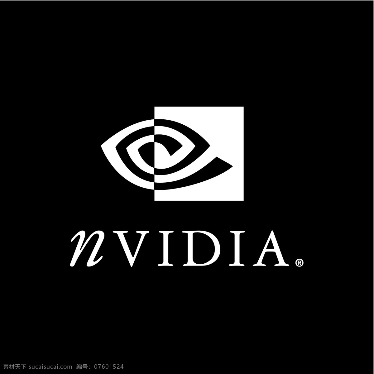 nvidia 标志 矢量 4图形 标识 图形 向量 黑色