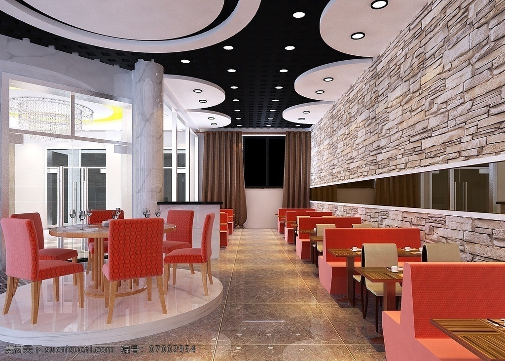 饭店 装修 效果图 大厅 装修效果 餐桌 西餐厅 3d 3d作品 3d设计