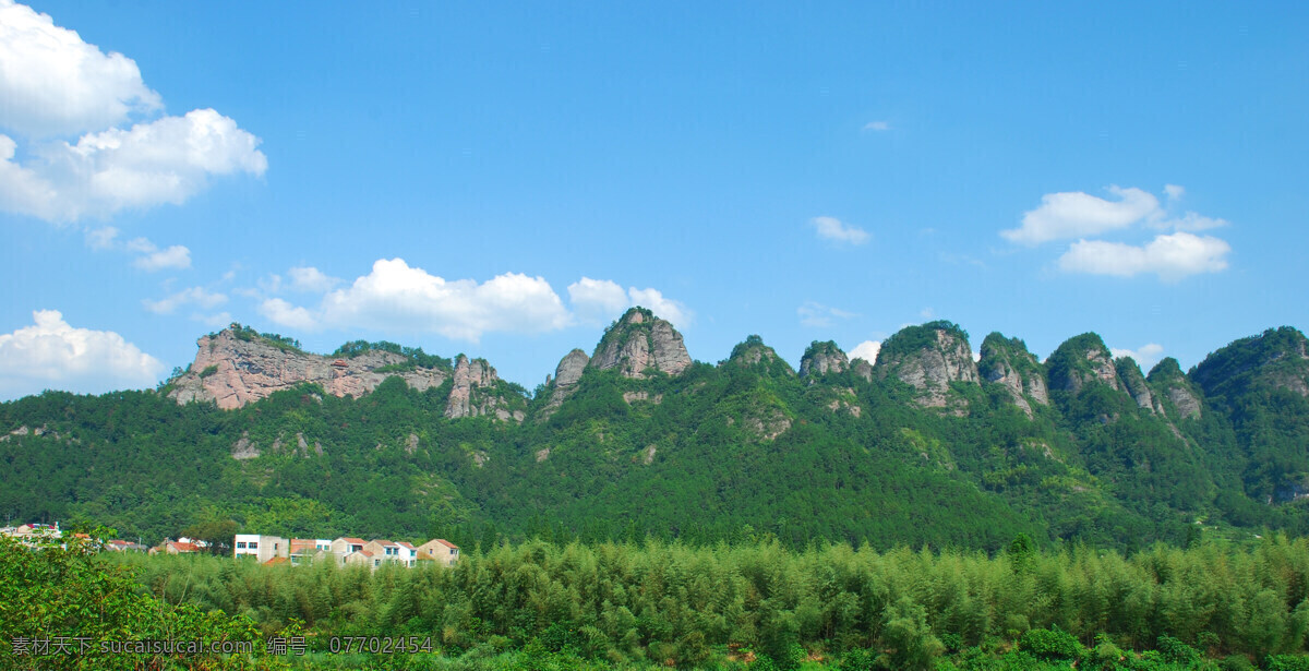 穿岩十九峰 风景旅游 十九峰 山水 山峰 绿山 绿树 山峦 蓝天 白云 新昌 穿 岩 十 九峰 风景名胜 自然景观