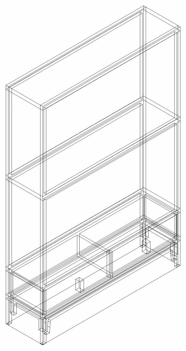 扁平 立柜 3d cad 家装 立体 模型 三维 饰品 室内 装饰 装修 cad素材