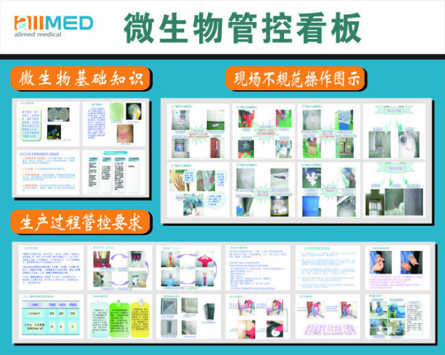 微生物标牌 标识牌 标志 展板 白色