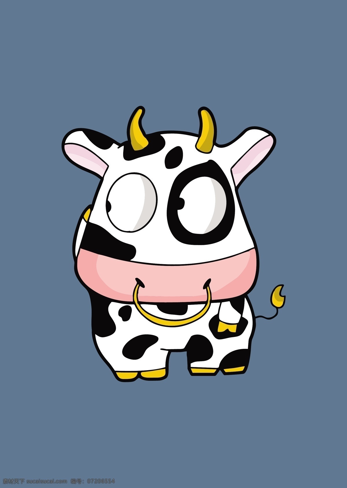 小奶牛图片 奶牛 卡通 动物 可爱 牛 童装矢量图案 动漫动画 动漫人物
