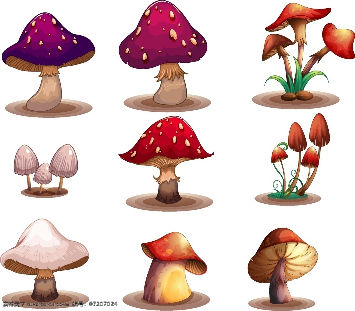 绘画蘑菇设计 卡通 绘画 蘑菇 蔬菜水果 生物世界 矢量 蘑菇设计 矢量蘑菇 蘑菇素材 食物蔬菜