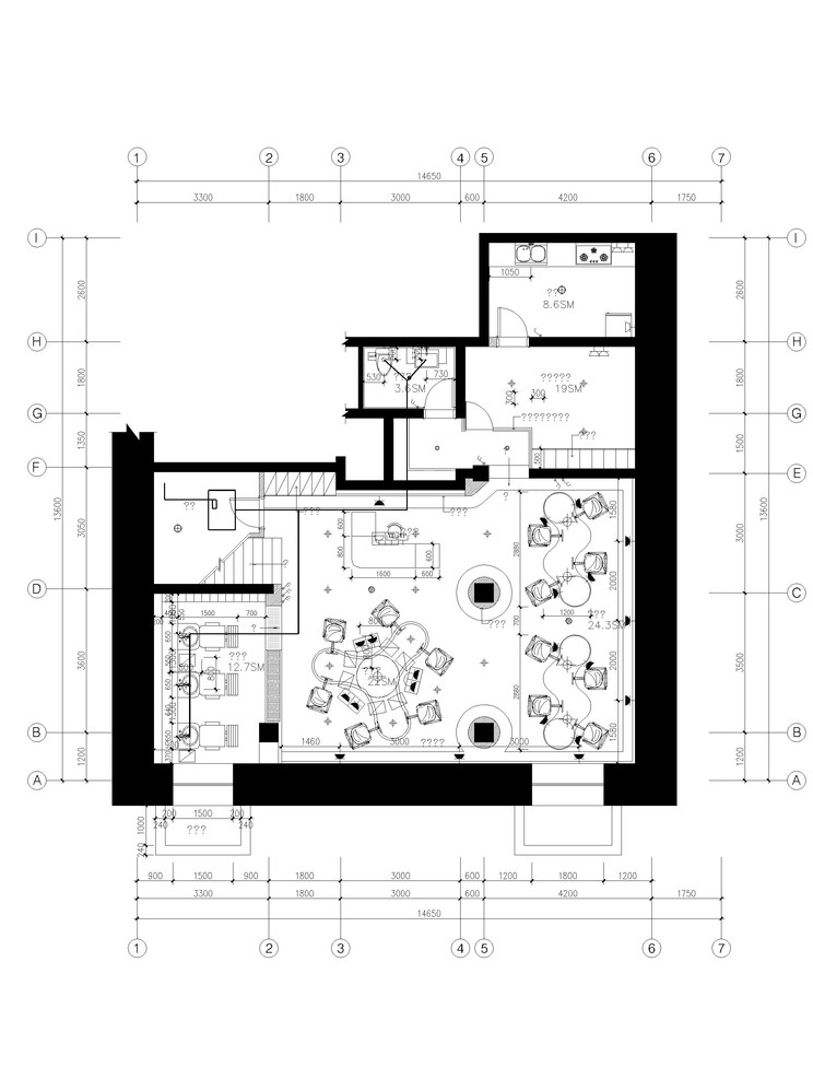 cad理发店 cad 理发店图纸 理发店模型 理发店施工图 cad模型 客厅 室内设计 环境设计 dwg