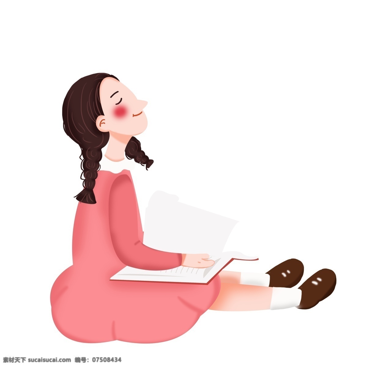 矢量 读书 女孩 免 扣 元素 世界 阅读 日 手绘 世界阅读日 女孩看书 女孩阅读 矢量女孩 女孩读书 卡通女孩插画