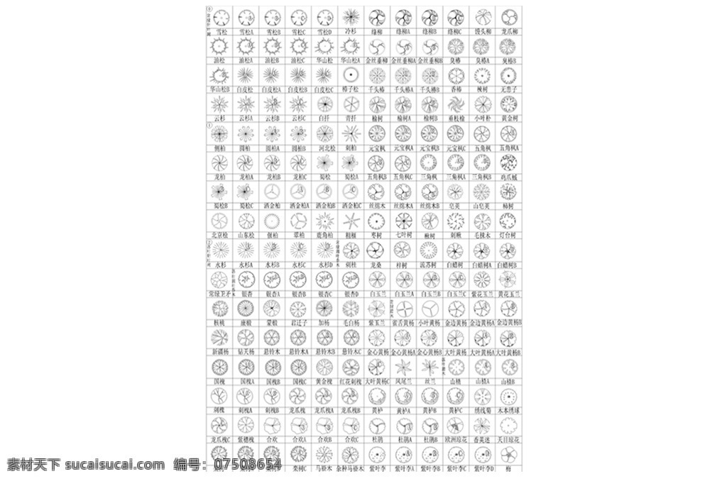 北 房 植物 平面 cad 模型 cad图块 植物盆景 绿植 树木平面图库 cad图库 园林景观模型 花卉模型图库 绿植平面 北方 区域