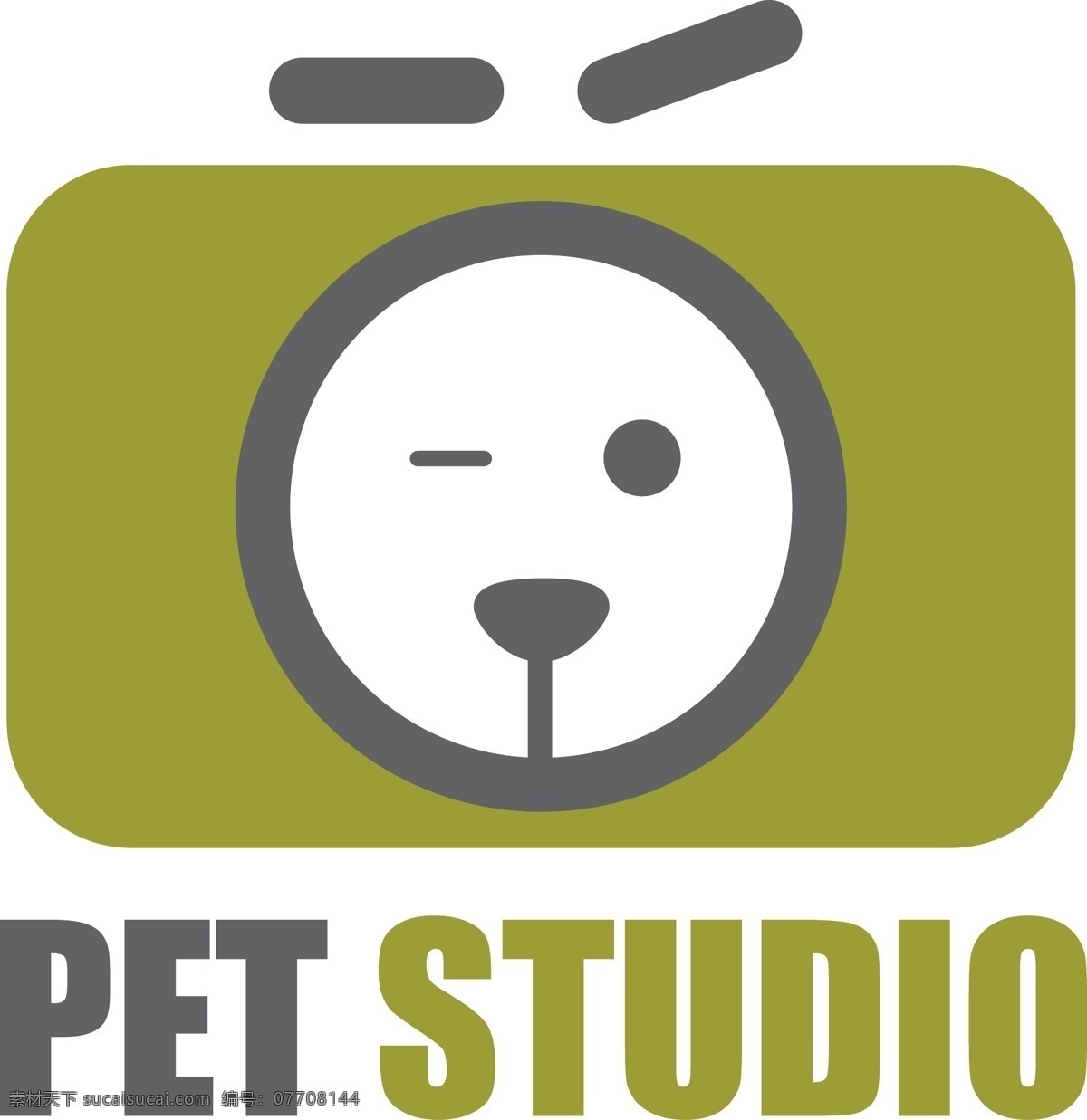 宠物 工作室 logo 小狗 相机 动物 标志 拍照 萌宠