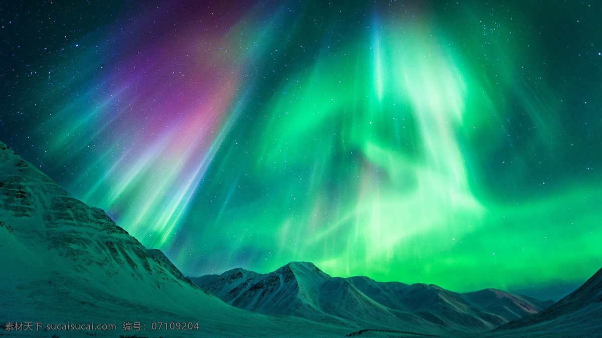 极光 霞光 山峰 南极 地磁场 自然景观 自然风景