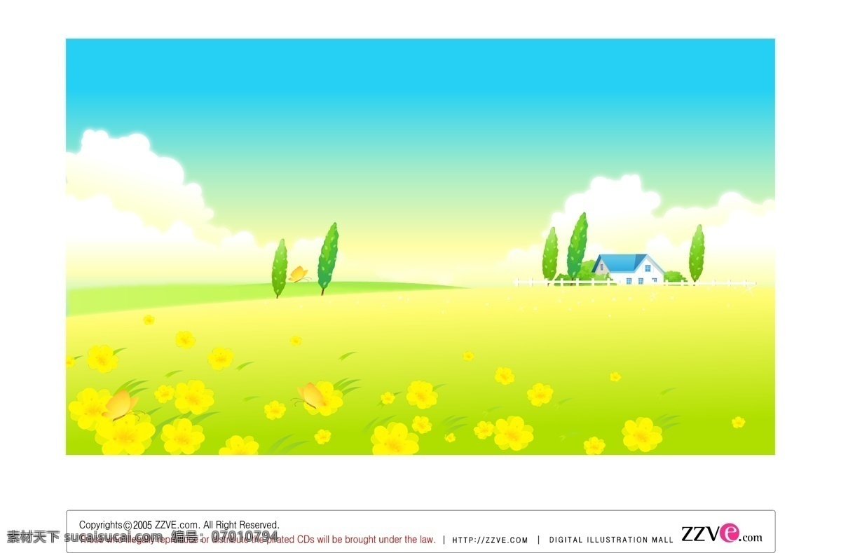 风景 背景 风景背景 库 矢量图 其他矢量图