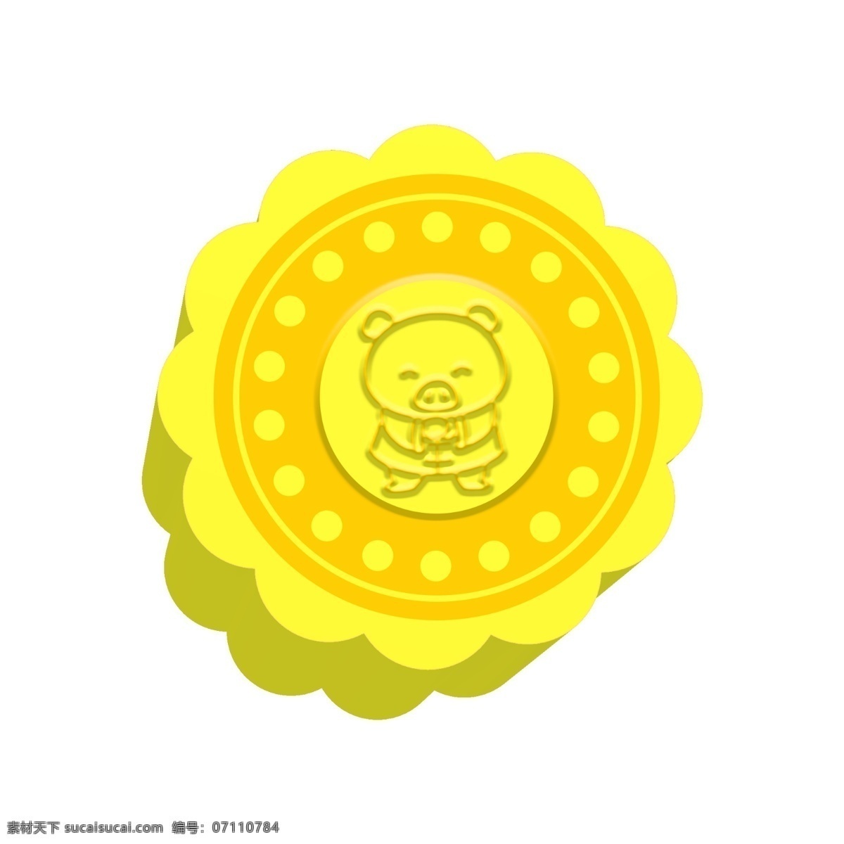 2019 年 猪年 月饼 商用 元素 创意月饼 3d风 赏月 中秋节 卡通猪月饼