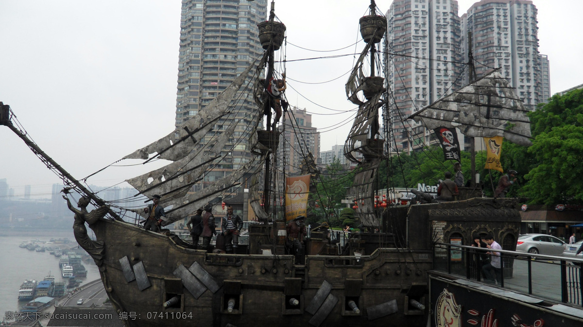 海盗主题餐厅 海盗 餐厅 重庆 洪崖洞 楼宇 船 海盗船 国内旅游 旅游摄影