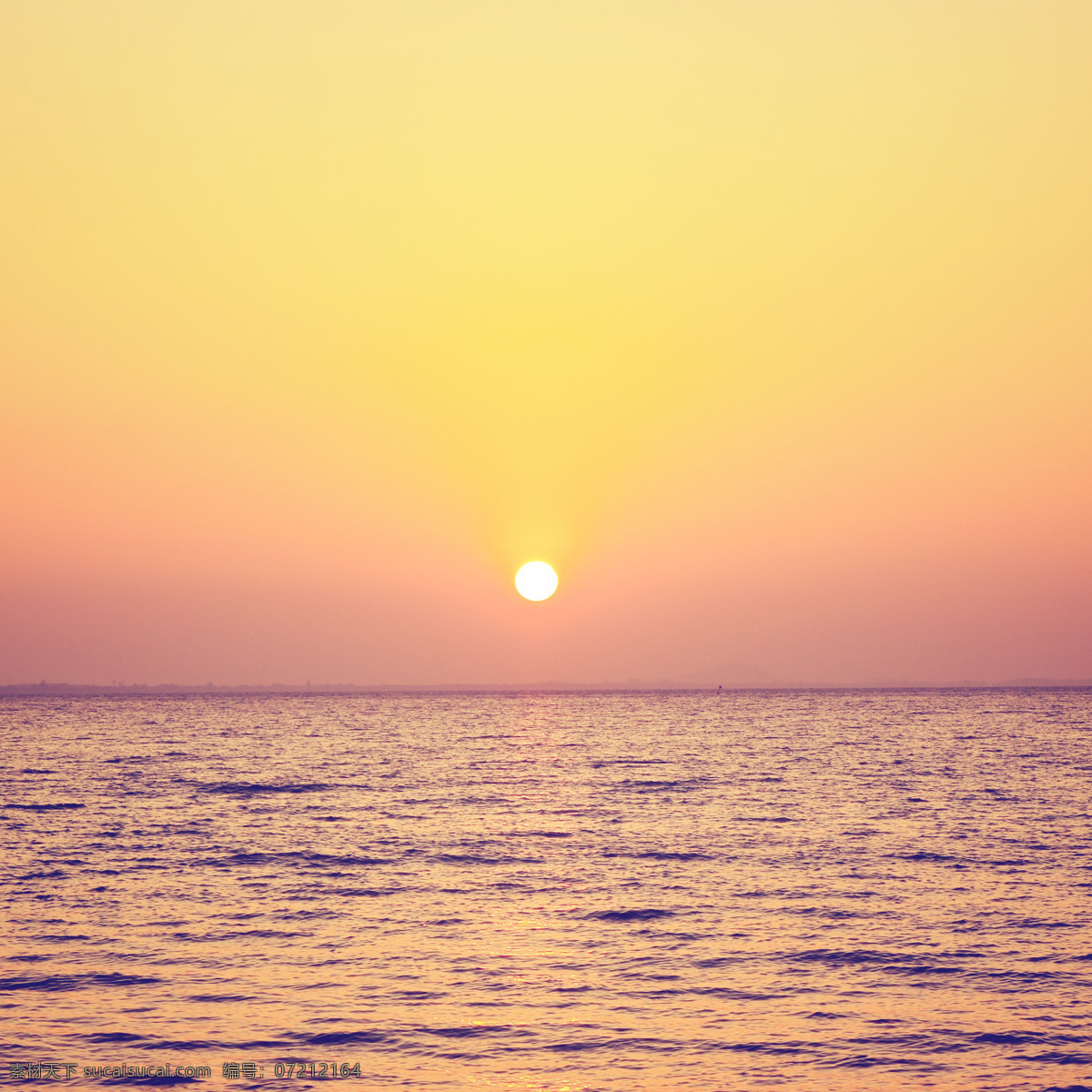 美丽的日落 夕阳 太阳 黄色天空 大海 其他类别 生活百科