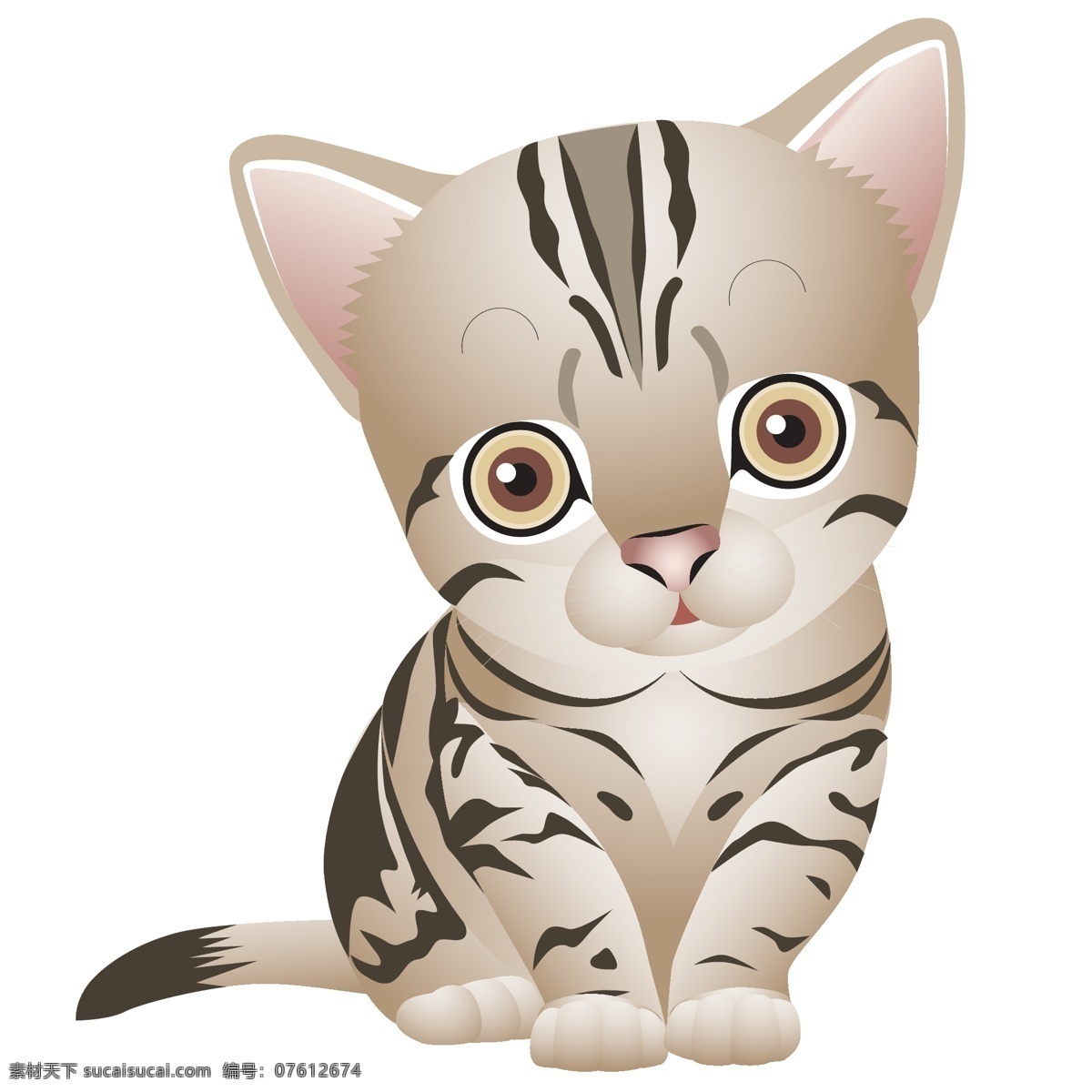 小猫 动物 可爱猫 猫咪 卡通 手绘画 插画设计 矢量卡通设计 矢量 其他生物 生物世界