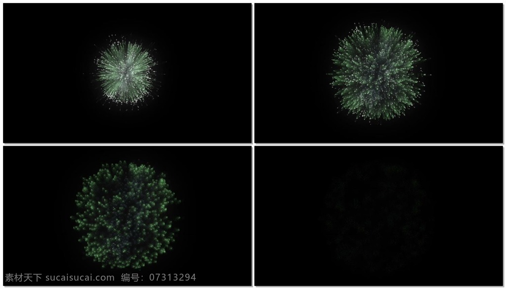 清新 绿色 高清 多彩 烟花 视频 烟火 矢量素材 烟花瞬间 燃烧瞬间 烟花矢量