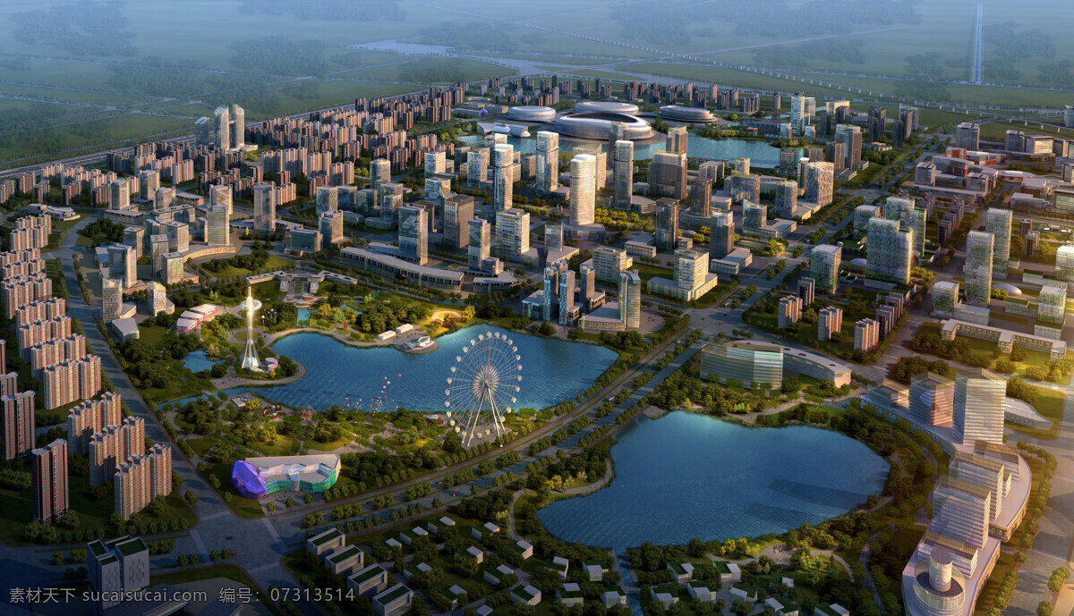滨海新区 天津 塘沽 海洋 高新区 规划 效果图 高新技术 产业区 景观规划效果 景观设计 环境设计