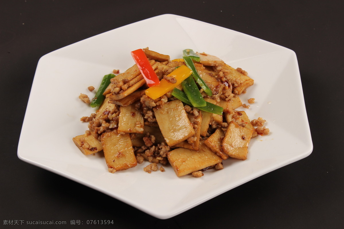 干煸杏鲍菇 广东菜 粤菜 香港菜 特色菜 精美菜肴 传统美食 餐饮美食