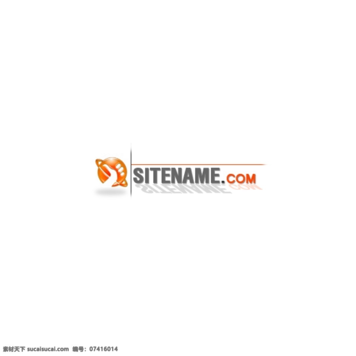 桔红色 企业 logo 标志设计 公司 广告设计模板 源文件 桔红