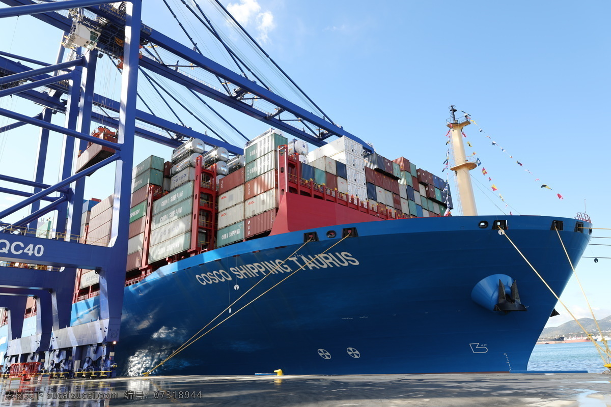 轮船 外运 海运 码头 集装箱 外贸 海关 贸易 运输 商务金融 商务素材