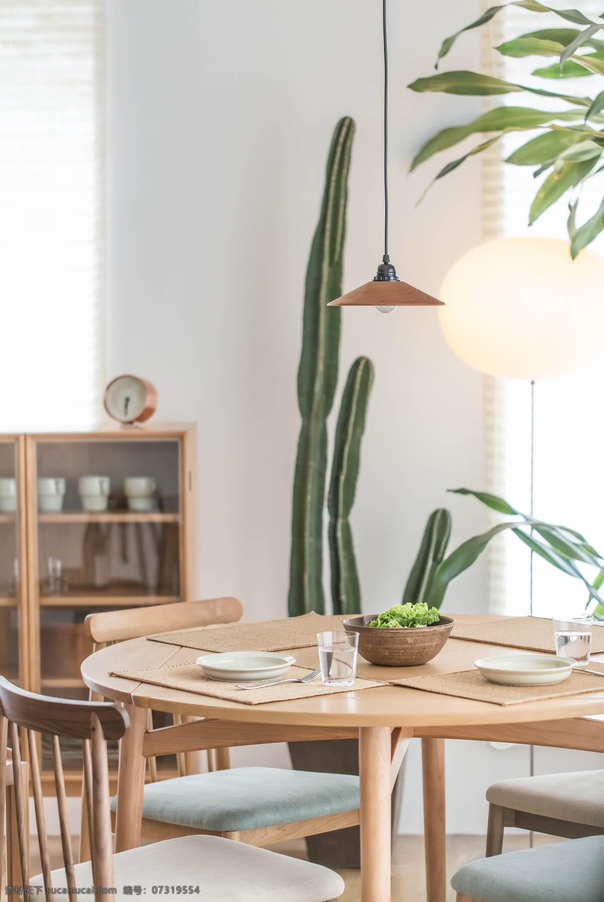 温馨的家 北欧 餐桌 装修 室内 灯 植物 仙人掌 文艺 生活百科 生活素材